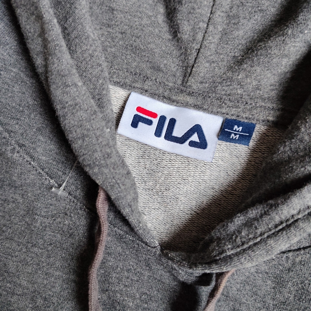 FILA Gray Hoodie with Large White and Red Logo - Picture 2 of 3